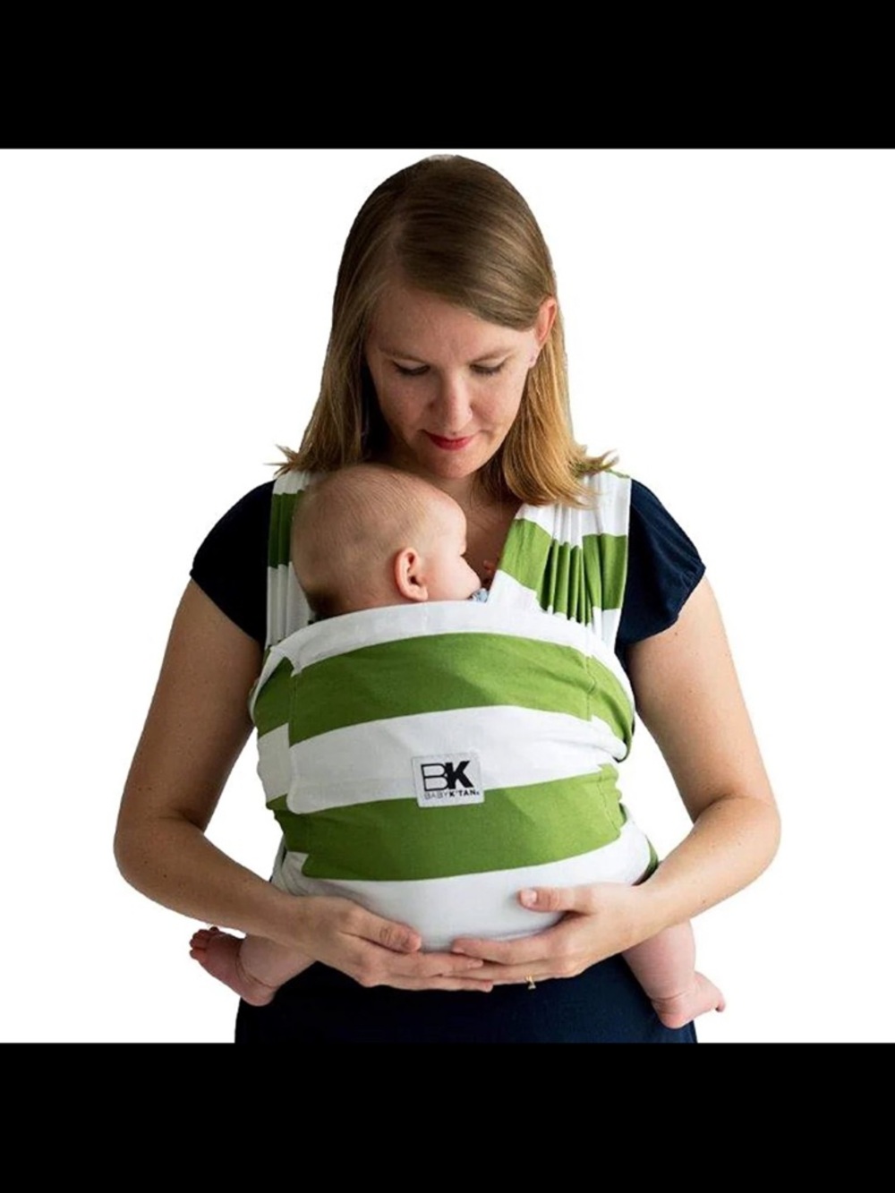 Green & White Striped Baby K’tan size small